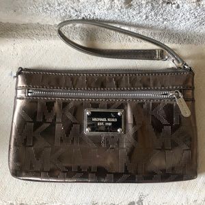 Michael Kors gold wristlet